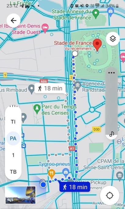 Superbe T2, Paris, Stade De France, Wifi, Parking Saint-Denis Kültér fotó